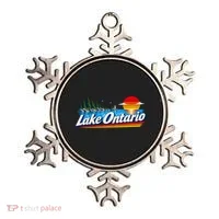 Retro Lake Ontario Sunset Ornament thumb 0