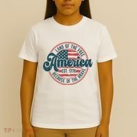 Retro Land Of The Free Because Of The Brave T-Shirt thumb 4