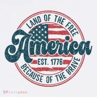 Retro Land Of The Free Because Of The Brave Women's Hoodie thumb 2