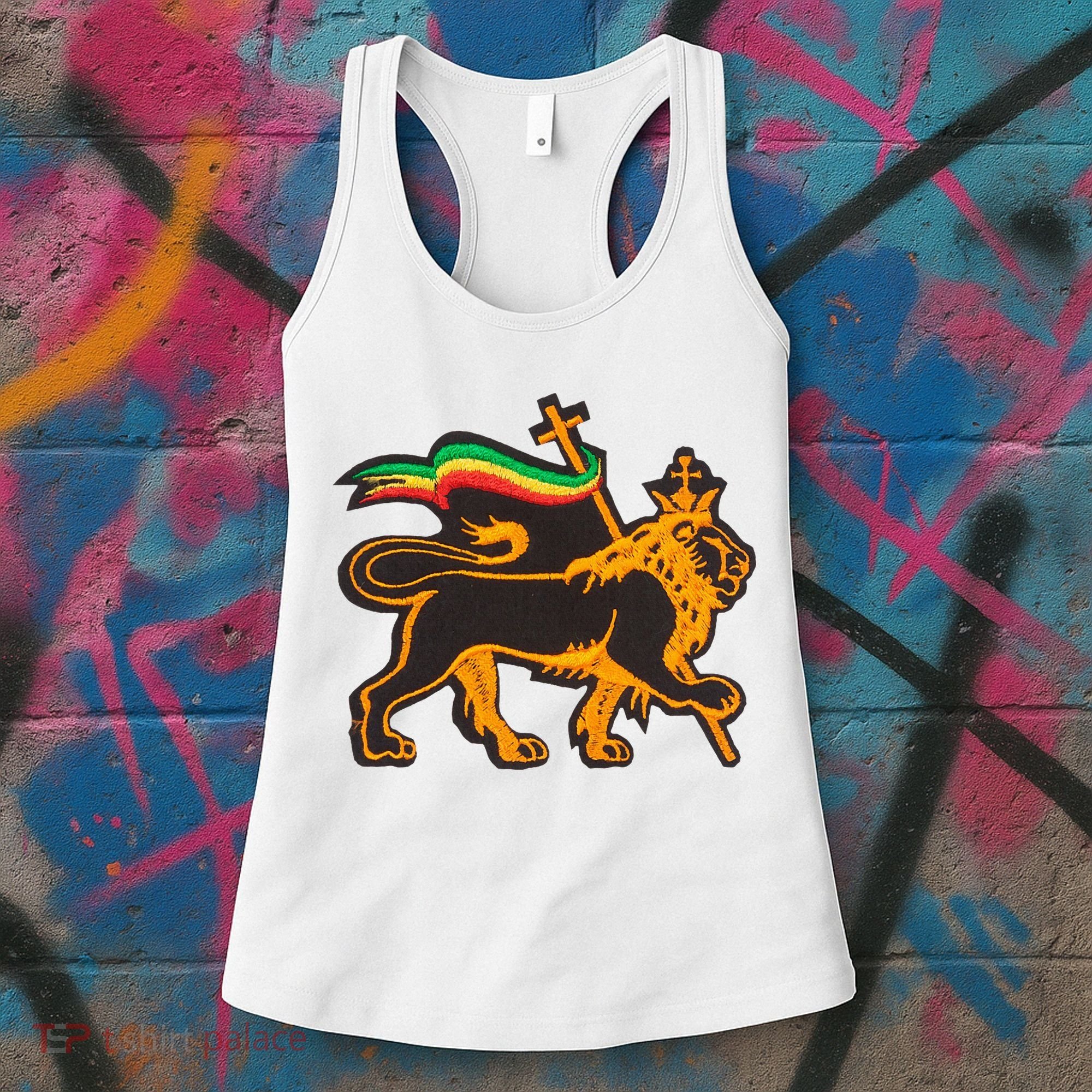 Rasta Lion Of Judah Pride Of Judaism Ethiopia And Christian Women's Tank Top