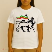 Rasta Lion Of Judah Rastafarian Reggae Lion And Christian T-Shirt thumb 4