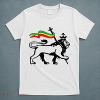 Rasta Lion Of Judah Rastafarian Reggae Lion And Christian T-Shirt thumb 5