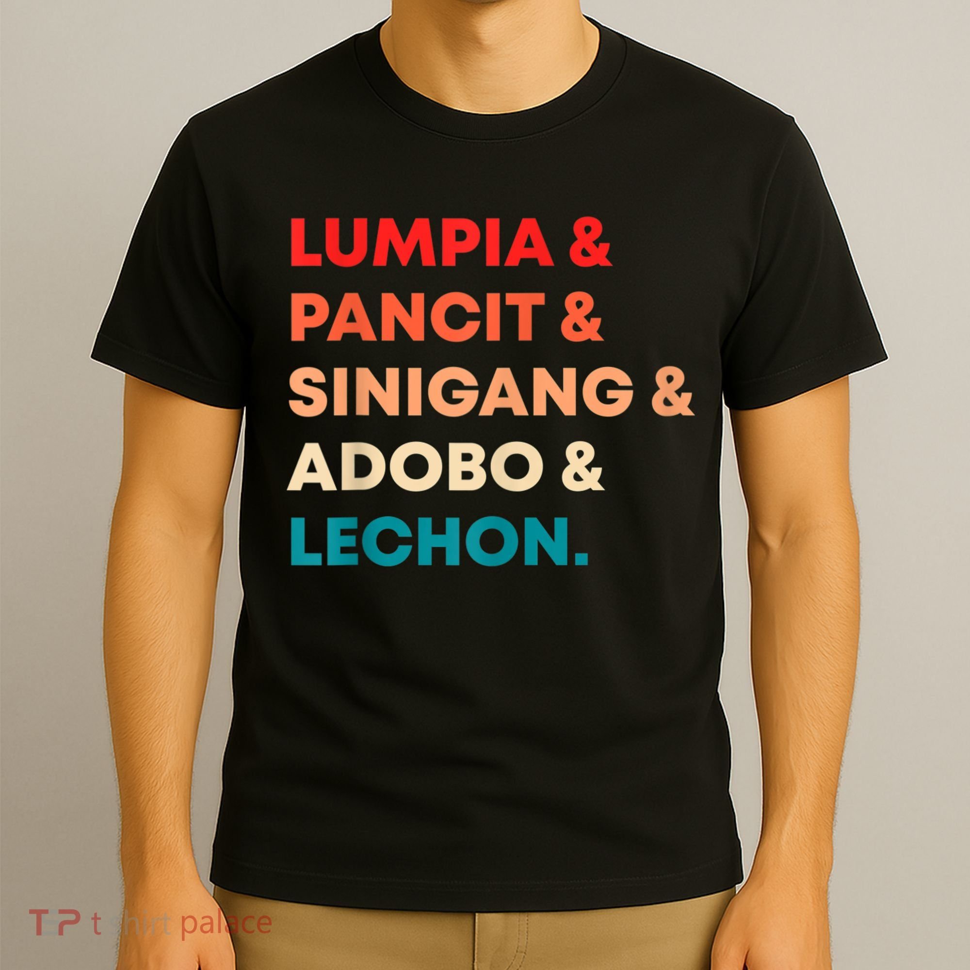 Retro Lumpia Pancit Sinigang Adobo Lechon Filipino Filipina T-Shirt