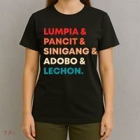 Retro Lumpia Pancit Sinigang Adobo Lechon Filipino Filipina T-Shirt thumb 4