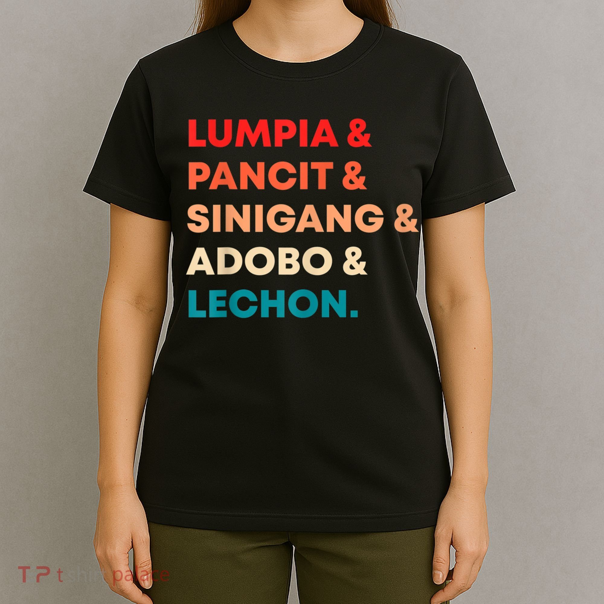 Retro Lumpia Pancit Sinigang Adobo Lechon Filipino Filipina T-Shirt