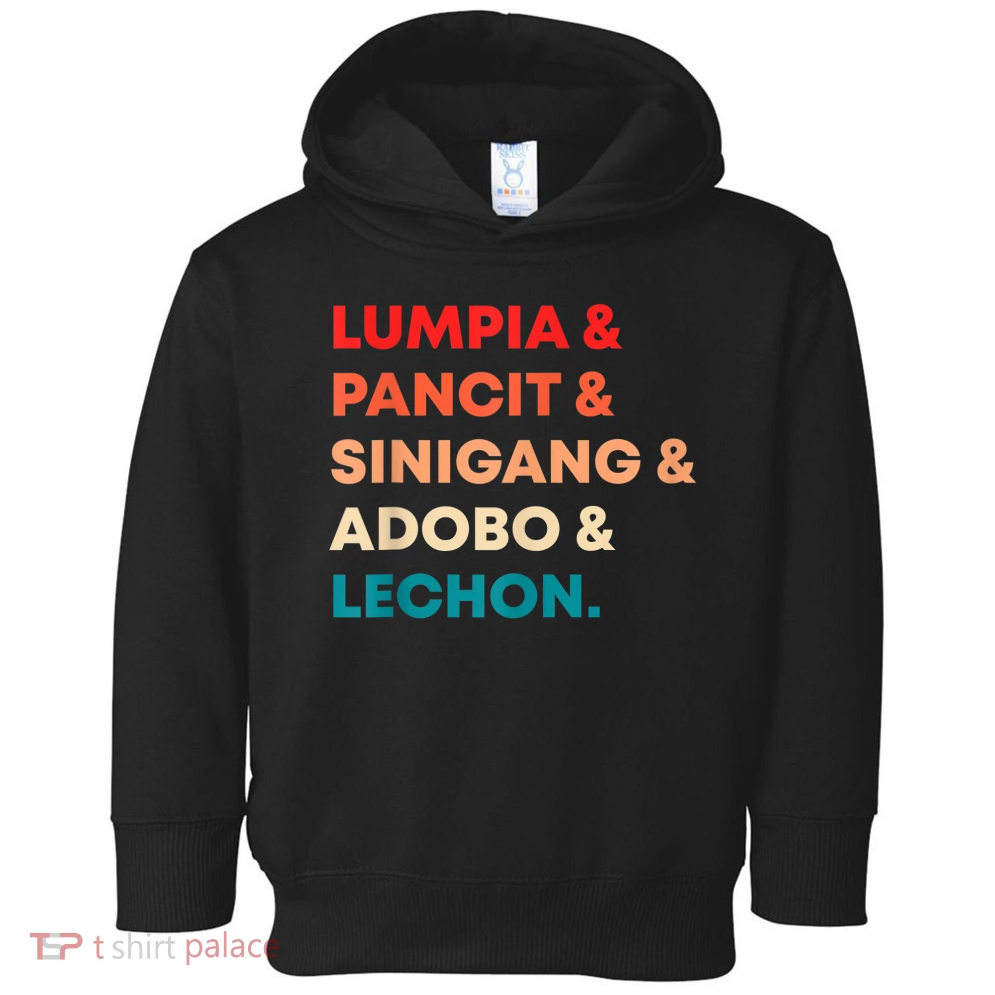 Retro Lumpia Pancit Sinigang Adobo Lechon Filipino Filipina Toddler Hoodie