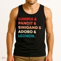 Retro Lumpia Pancit Sinigang Adobo Lechon Filipino Filipina Tank Top thumb 3