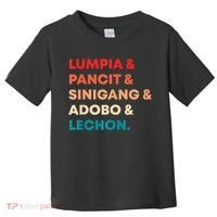 Retro Lumpia Pancit Sinigang Adobo Lechon Filipino Filipina Toddler T-Shirt thumb 0