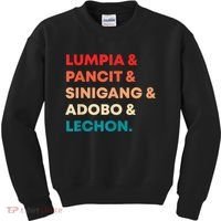 Retro Lumpia Pancit Sinigang Adobo Lechon Filipino Filipina Kids Sweatshirt thumb 0