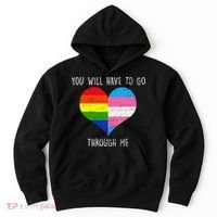 Retro Lgbtq Pride You’Ll Have To Go Through Me Hoodie thumb 0