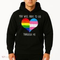Retro Lgbtq Pride You’Ll Have To Go Through Me Hoodie thumb 2
