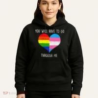 Retro Lgbtq Pride You’Ll Have To Go Through Me Hoodie thumb 5