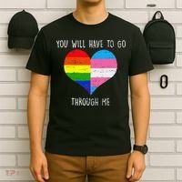 Retro Lgbtq Pride You’Ll Have To Go Through Me T-Shirt thumb 6