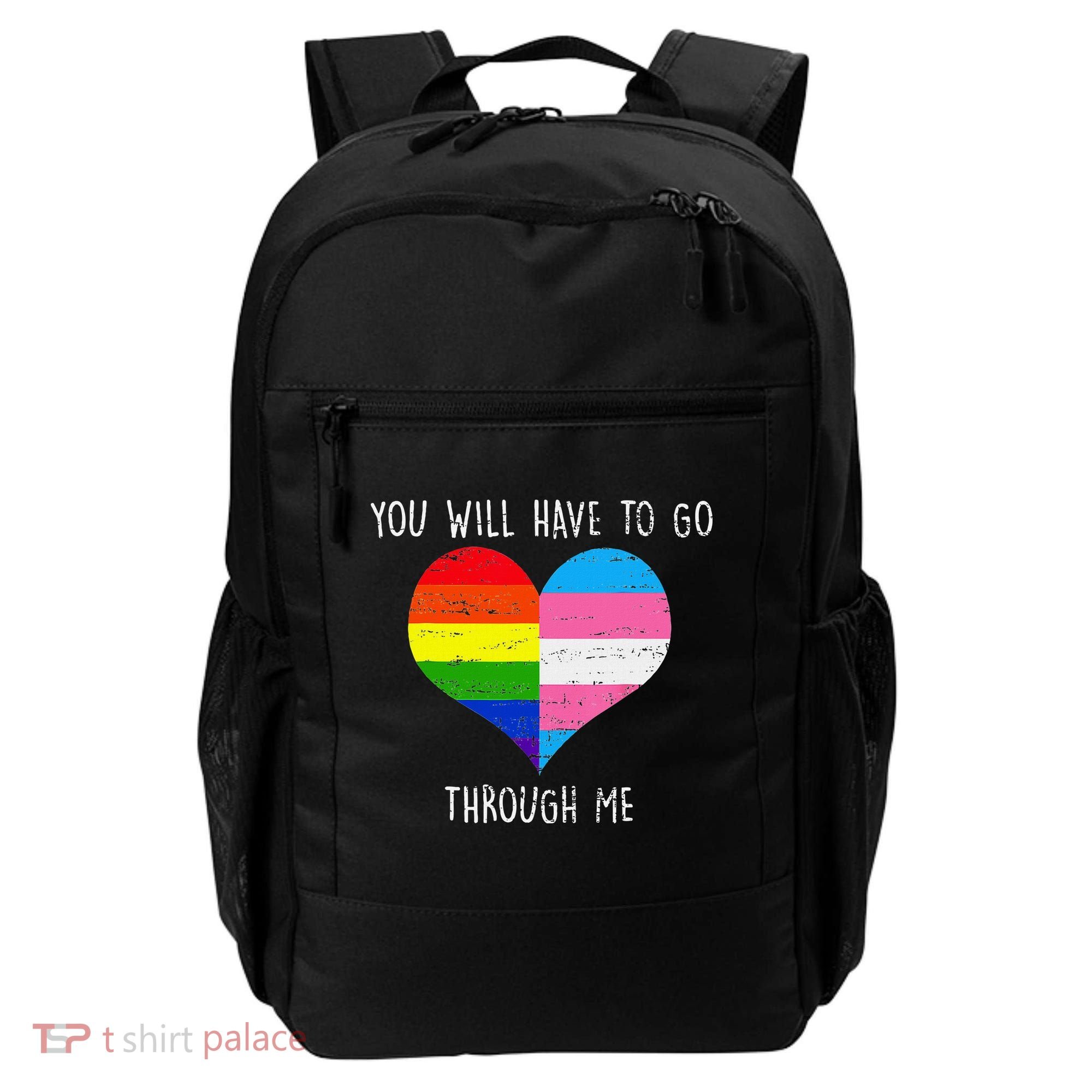 Retro Lgbtq Pride You’Ll Have To Go Through Me Backpack