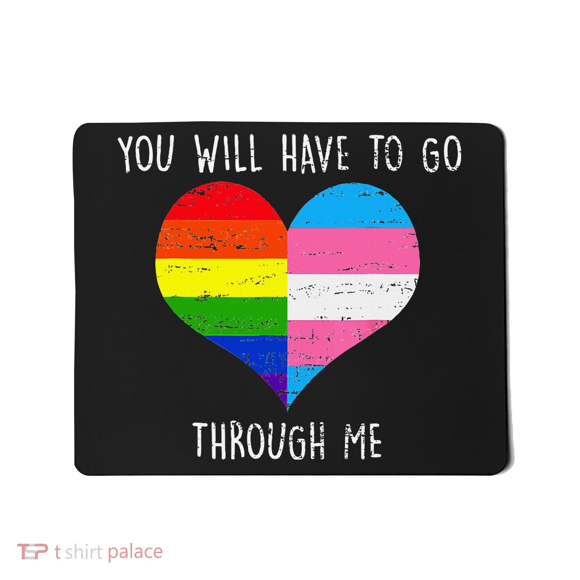 Retro Lgbtq Pride You’Ll Have To Go Through Me Mousepad