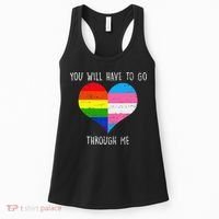 Retro Lgbtq Pride You’Ll Have To Go Through Me Women's Tank Top thumb 0