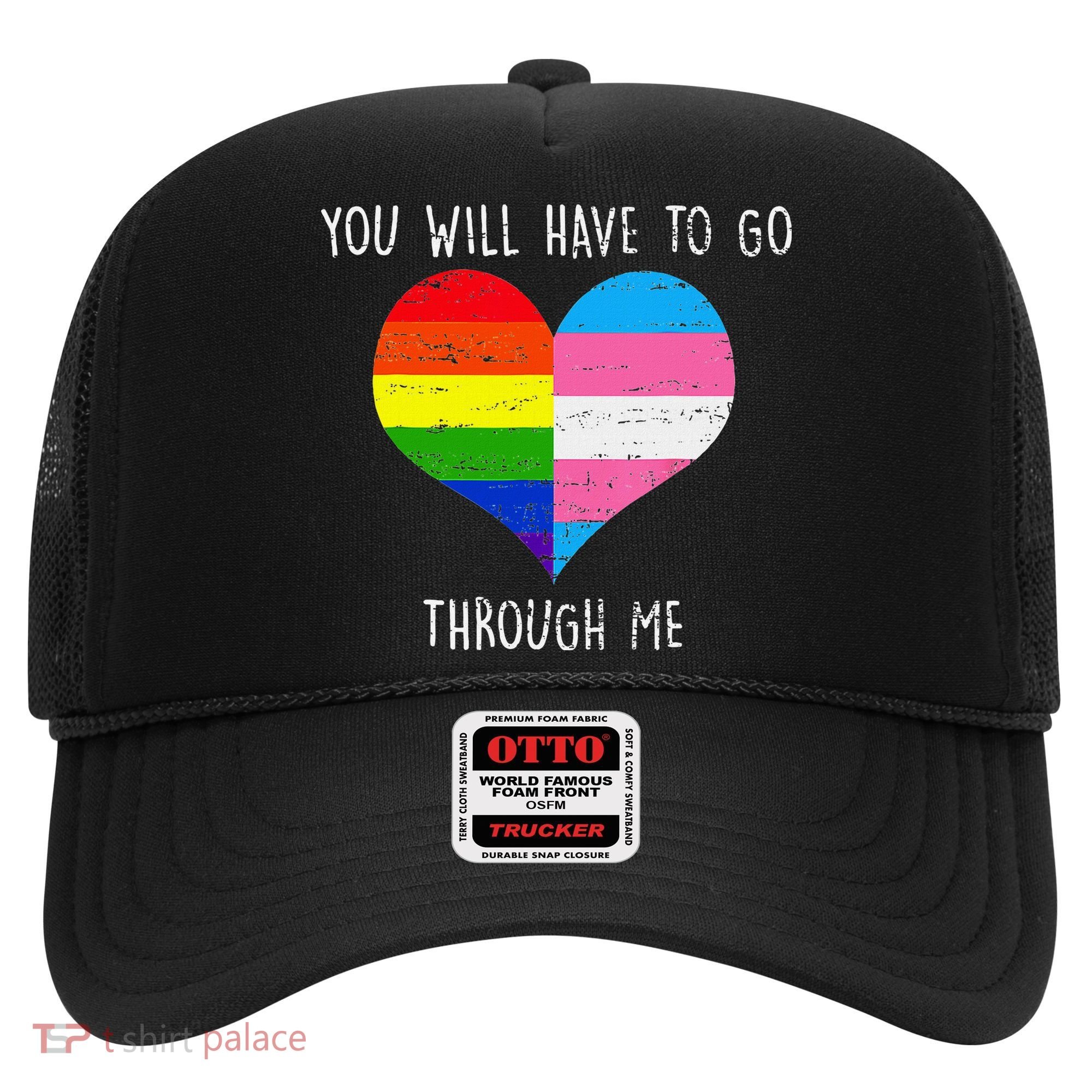 Retro Lgbtq Pride You’Ll Have To Go Through Me Hat