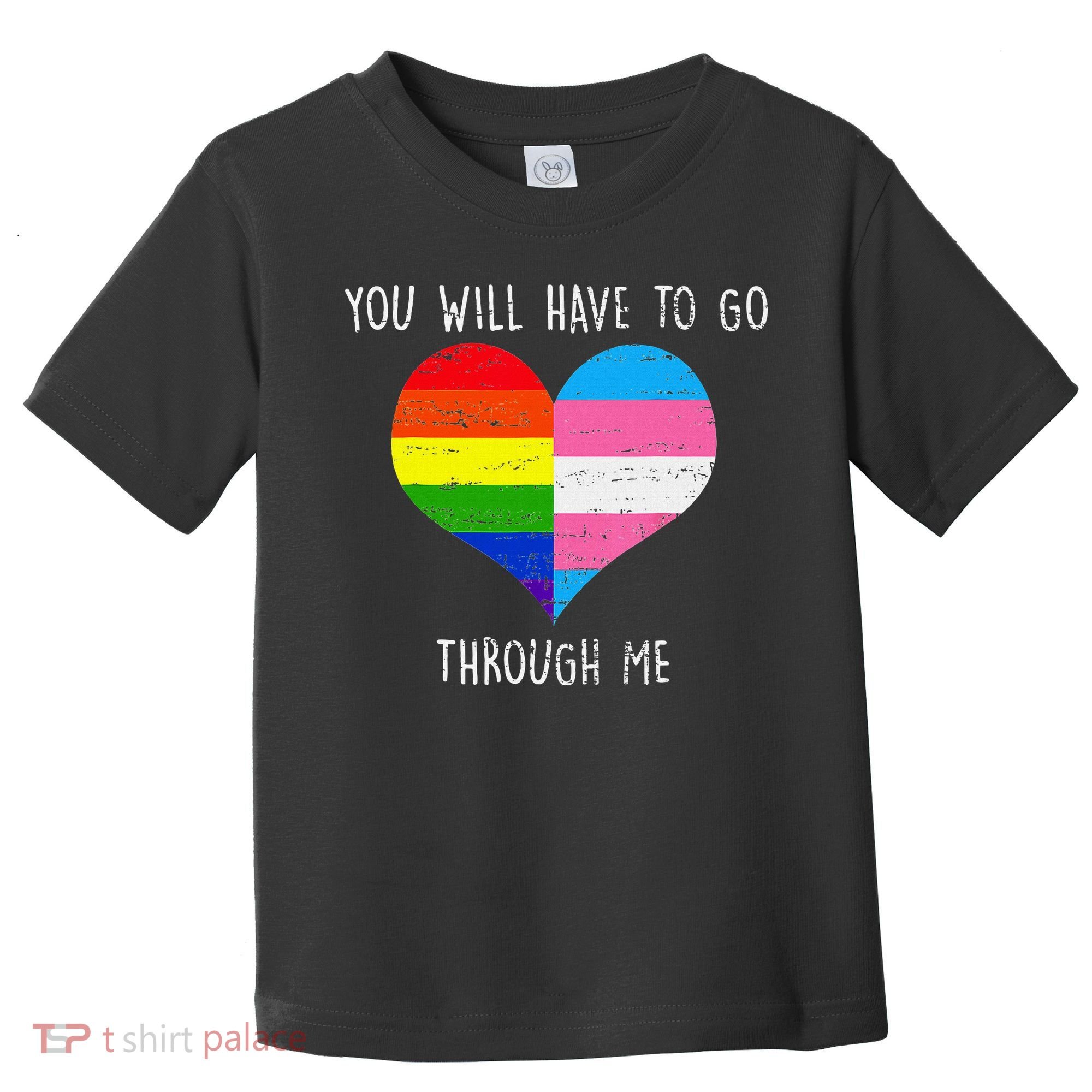 Retro Lgbtq Pride You’Ll Have To Go Through Me Toddler T-Shirt