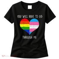 Retro Lgbtq Pride You’Ll Have To Go Through Me Women's T-Shirt thumb 0