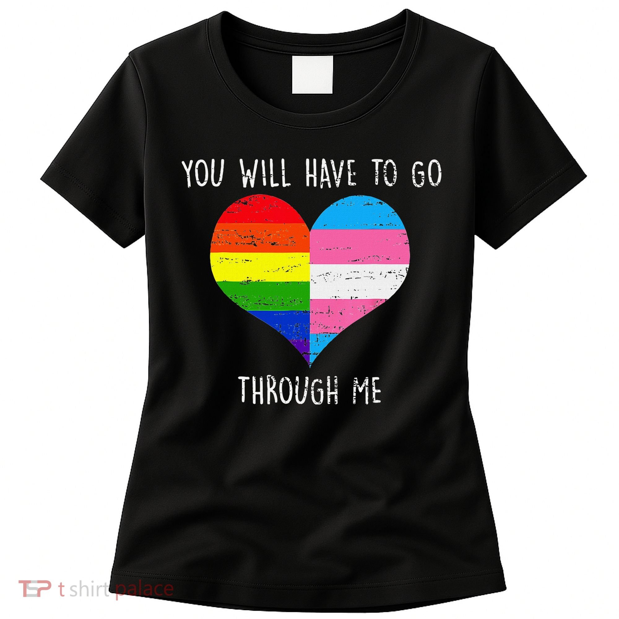 Retro Lgbtq Pride You’Ll Have To Go Through Me Women's T-Shirt