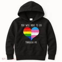 Retro Lgbtq Pride You’Ll Have To Go Through Me Kids Hoodie thumb 0
