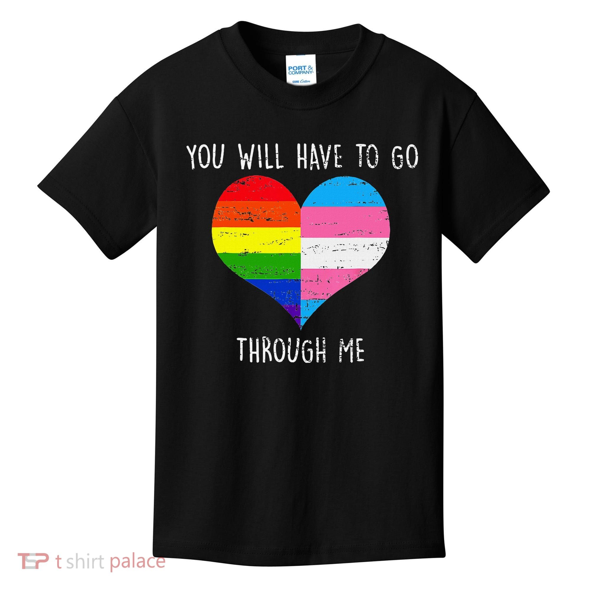 Retro Lgbtq Pride You’Ll Have To Go Through Me Kids T-Shirt