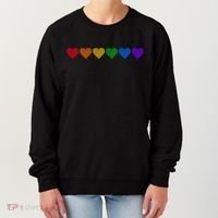 Rainbow LGBT Pride Hearts Women's Sweatshirt thumb 0