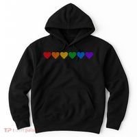 Rainbow LGBT Pride Hearts Hoodie thumb 0