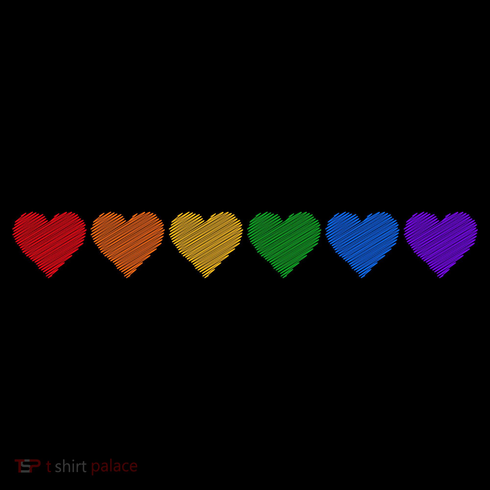 Rainbow LGBT Pride Hearts Coffee Mug