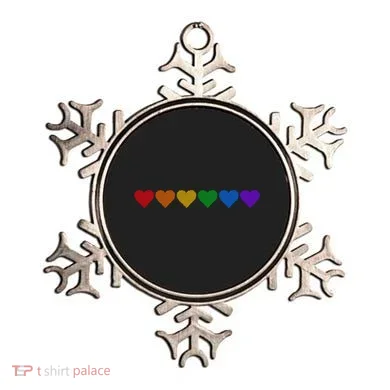Rainbow LGBT Pride Hearts Ornament
