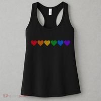 Rainbow LGBT Pride Hearts Women's Tank Top thumb 3