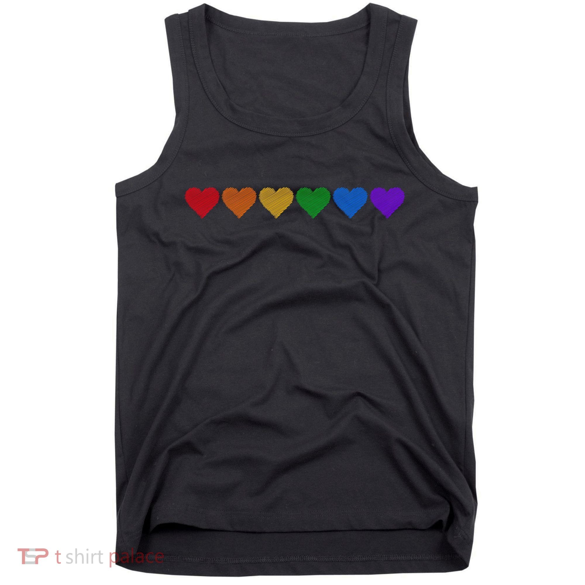 Rainbow LGBT Pride Hearts Tank Top