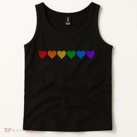 Rainbow LGBT Pride Hearts Tank Top thumb 2