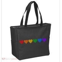 Rainbow LGBT Pride Hearts Tote Bag thumb 2
