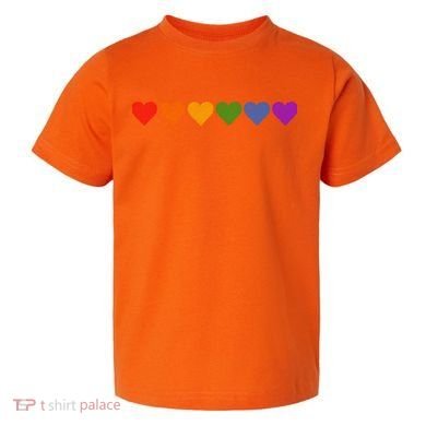 Rainbow LGBT Pride Hearts Toddler T-Shirt