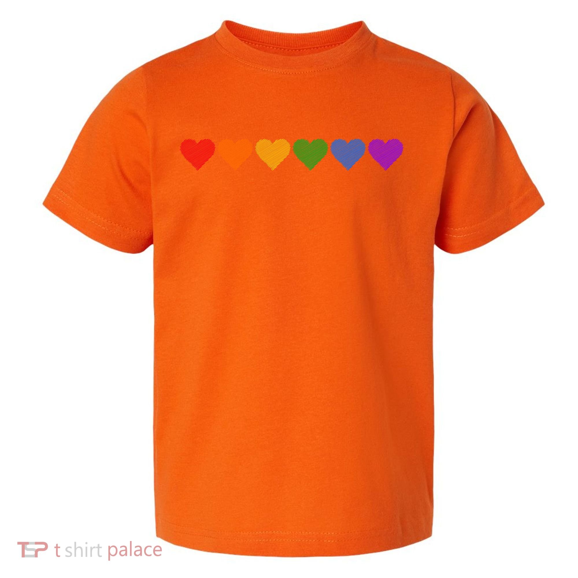 Rainbow LGBT Pride Hearts Toddler T-Shirt