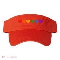 Rainbow LGBT Pride Hearts Visor thumb 0