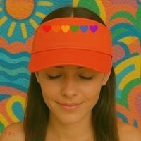 Rainbow LGBT Pride Hearts Visor thumb 2