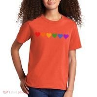 Rainbow LGBT Pride Hearts Kids T-Shirt thumb 2