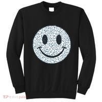 Retro Leopard Print Emoji Smiley Sweatshirt thumb 0