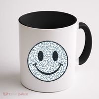 Retro Leopard Print Emoji Smiley Coffee Mug thumb 1