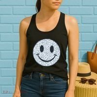 Retro Leopard Print Emoji Smiley Women's Tank Top thumb 2