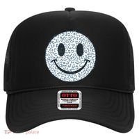 Retro Leopard Print Emoji Smiley Hat thumb 0