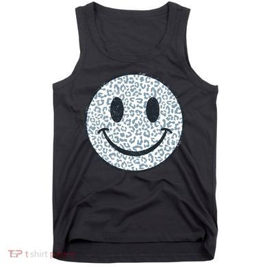 Retro Leopard Print Emoji Smiley Tank Top