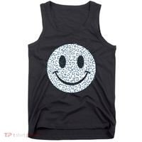 Retro Leopard Print Emoji Smiley Tank Top thumb 0