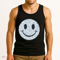 Retro Leopard Print Emoji Smiley Tank Top thumb 3