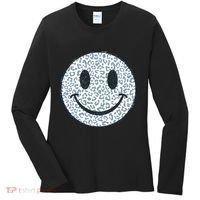 Retro Leopard Print Emoji Smiley Women's Long Sleeve Shirt thumb 0