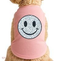 Retro Leopard Print Emoji Smiley Doggie Tank thumb 0