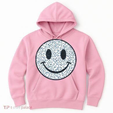 Retro Leopard Print Emoji Smiley Hoodie