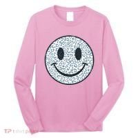 Retro Leopard Print Emoji Smiley Long Sleeve Shirt thumb 0